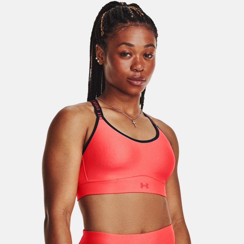 Women's  Under Armour  Infinity Mid Covered Sports Bra Beta / Black L